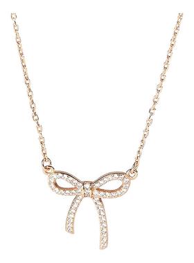 莫桑石满钻蝴蝶结项链