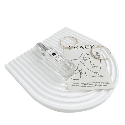 收纳托盘波浪纹拍照道具石膏