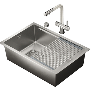 卡琥A8加厚5mm滤渣锤纹大单槽sus304不锈钢窄边台下盆水槽洗碗槽