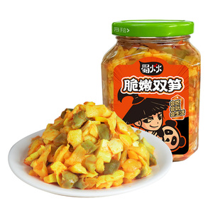 【秒杀】吉香居蜀火火脆嫩双笋350g红油竹笋泡菜腌菜下饭菜大瓶装