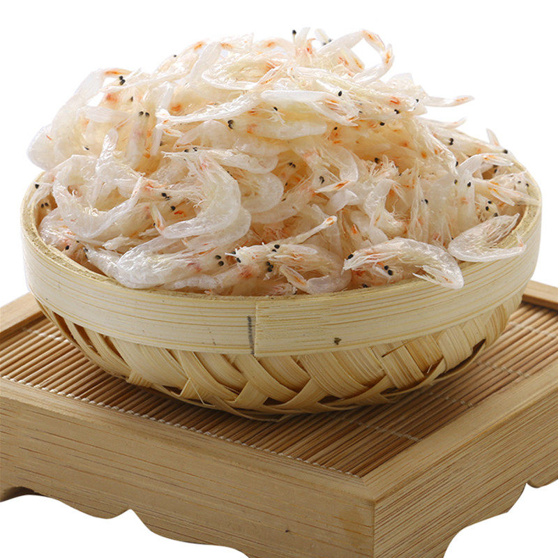 干虾皮无盐淡干特级天然海米干货儿童非宝宝辅食即食海鲜大虾皮