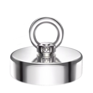 强力磁铁高强吸力打捞强磁圆形吊环钕铁硼吸铁石户外河道打捞神器