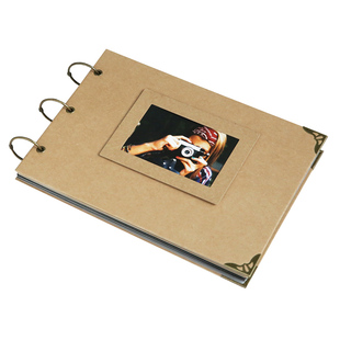 牛皮纸相册本diy手工制作纪念册成长自制情侣拍立得生日相簿影集