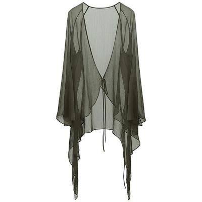 COCOBELLA灵动荷叶飘带雪纺衫