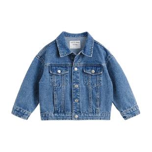 [商场同款]马克珍妮2025男女童翻领牛仔外套儿童牛仔服春秋上衣