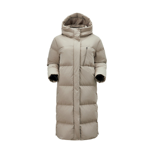 ROCKICE长款羽绒服女款鹅绒服户外防风保暖羽绒衣休闲加厚防寒衣