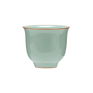 天青色汝窑茶杯开片可养汝瓷主人杯陶瓷单杯品茗杯功夫茶具个人杯