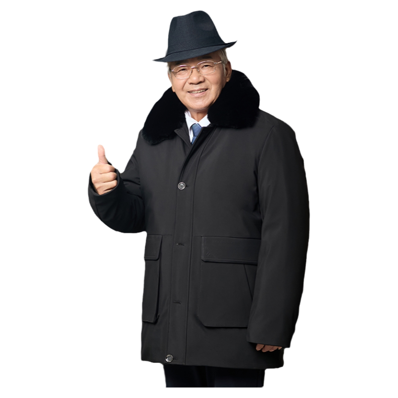 中老年人加绒加厚棉衣爸爸装冬季