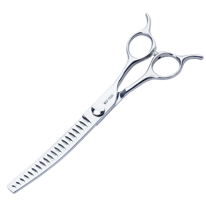 MADAN美登宠物弯鱼骨剪牙剪蓬蓬剪刀狗狗修毛工具日本进口440c钢
