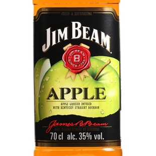 金宾波本威士忌苹果味力娇酒 占边苹果 金宾苹果Jim Beam 700ml