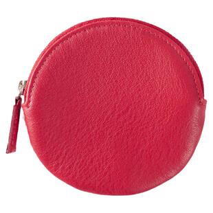 LEATHEROLOGY真皮卡包圆形折叠镜包化妆包女便携首饰收纳袋