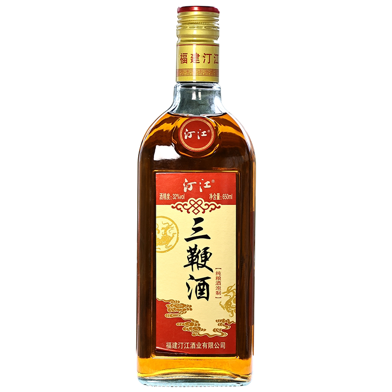 汀江三鞭酒32度650ml瓶装多种药食同源原料精华浸提制成露酒