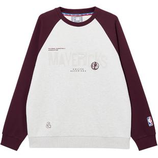 杰克琼斯男装冬季新款NBA联名插肩袖圆领运动风卫衣男装长袖