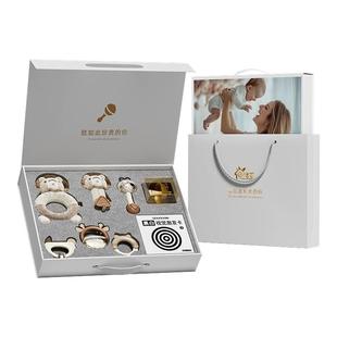 婴儿摇铃礼盒新生儿见面礼物高档满月0到3个月1岁6小月龄宝宝玩具