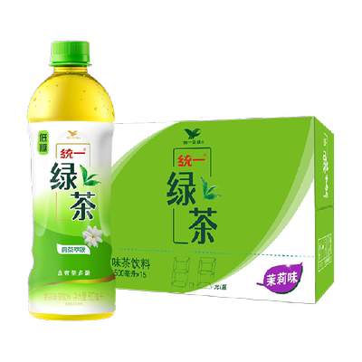 统一低糖绿茶茶饮料500ml×30瓶