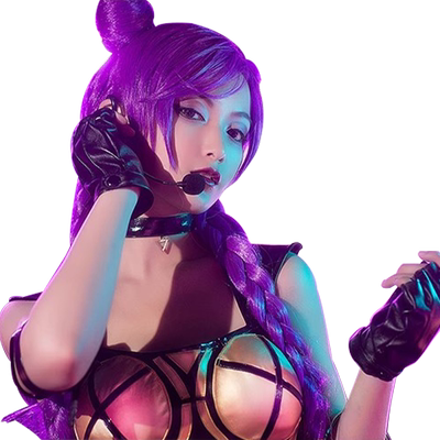 kda女团卡莎cos假发深紫色