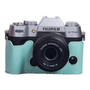 适用于富士XT50保护套相机包微单皮套配件粉热靴XT50底座蒂芙尼蓝