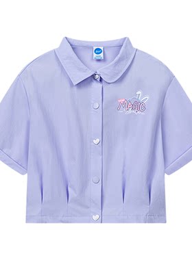 【商场同款】361童装女童短袖衬衫夏季中大童时尚简约百搭短袖