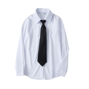 黑色特大码学院风jk日系衬衫女长袖学生胖mm加肥白衬衣微胖加绒