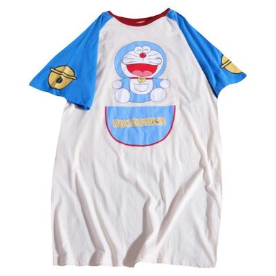 超大码300斤纯棉睡裙夏季印花