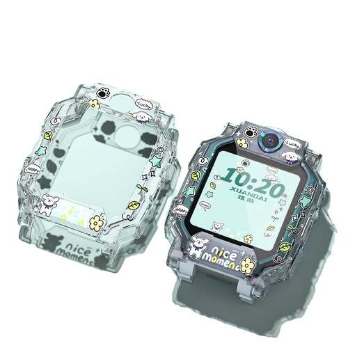 哪吒敖丙适用于小天才电话手表z10z9/z8/z7s/z6a表带透明防摔保护套Z9少年版z1sd3/q1a/d2配件可爱替换腕带