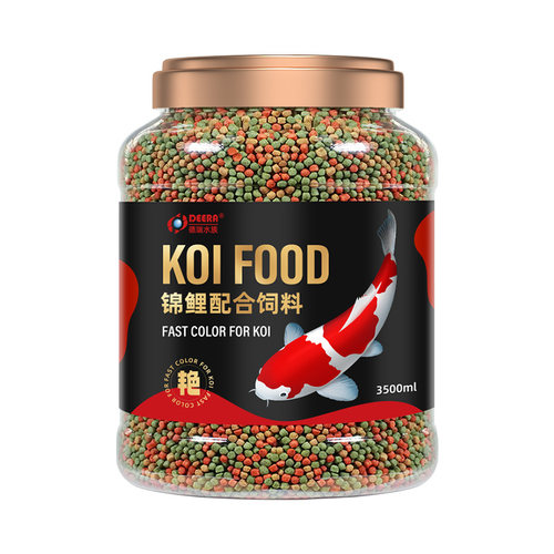 德瑞锦鲤鱼饲料鱼食观赏鱼专用鱼料金鱼通用淡水小颗粒小草金鱼粮