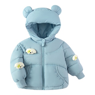 巴拉巴拉宝宝羽绒服男童女童外套冬装2026新款童装儿童连帽上衣萌