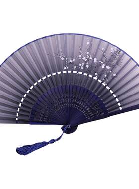 跳舞手工绢布头青竹和扇堂古风