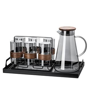 新中式耐高温玻璃喝水杯子套装家用客厅待客轻奢高级感泡茶具水壶