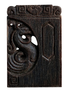 芽庄黑棋楠沉香吊坠雕刻凤凰呈祥