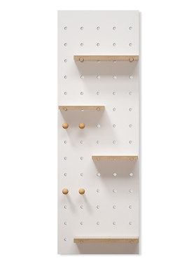 定制实木洞洞板屏风隔断玄关架