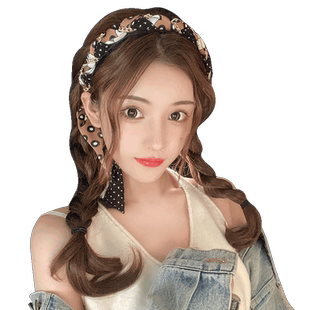 半头套发箍假发一体可拆卸雪纺发箍懒人假发套大波浪自然长卷假发