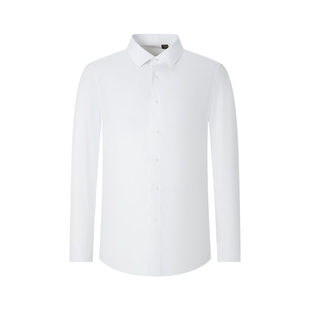 SHANSHAN杉杉长袖男士衬衫2025新款秋季高支免烫商务纯棉衬衫男款