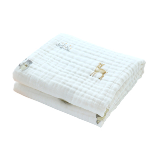 童泰儿童纱布浴巾童被纯棉4层棉纱吸水柔软A类婴儿6层泡纱洗澡巾