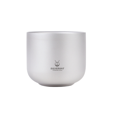 露营小巧银蚁纯钛主人杯双层茶杯