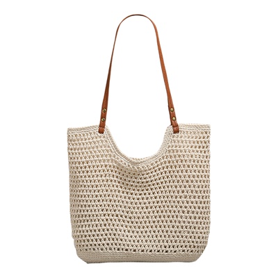 新品22.9！【收货返差】URUM大容量包包海边度假沙滩包编织托特包