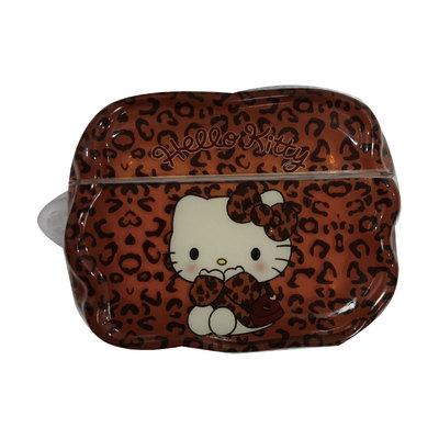 苹果耳机壳tpu豹纹hellokitty