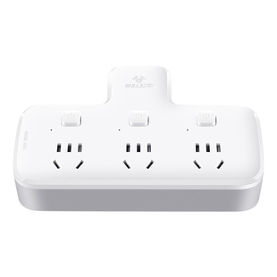 公牛插座转换器插头多孔面板无线一转二插板不带线扩展插排多插位