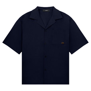 【新品】AMIRI2026早秋新品男士MA LOGO古巴领短袖衬衫