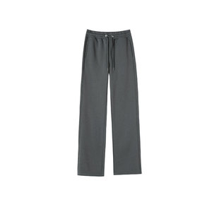 青少年女大童秋冬加绒加长裤子高个子初中高中学生宽松阔腿运动裤