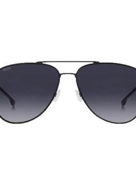 HUGO BOSS 25春夏男女款渐变双梁金属飞行员式太阳镜银泰 300211