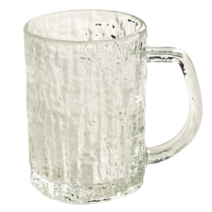 舍里冰川纹带把手玻璃杯家用啤酒杯轻奢高档大容量水杯酒吧扎啤杯