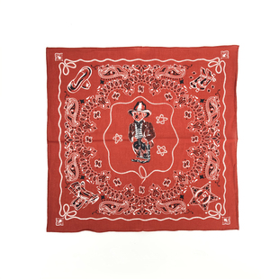 珍藏版美式经典小熊／棉质佩斯利印花小方巾丝巾头巾围巾 bandana