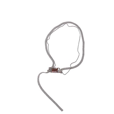 复古小众设计黑色绒布女编织项链