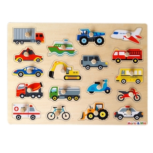 木制拼图动物认知手抓板嵌板配对幼儿益智早教玩具1-3岁宝宝儿童2