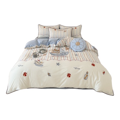 赛罗奥特曼100支长绒棉四件套男