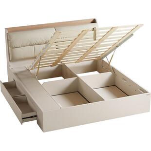 林氏家居榻榻米高箱床储物柜一体主卧室1米5小户型双人床方满家具