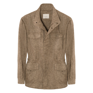 【可机洗 法国全长亚麻】CULTUM透气亲王格复古休闲M65夹克外套男