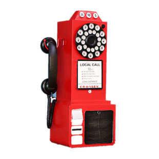 创意网红奶茶店酒吧墙面道具复古老式电话机模型壁挂墙上装饰挂件