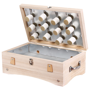 艾灸盒木制盒子木质随身灸家用全身通用艾灸箱腹部实木器具美容院